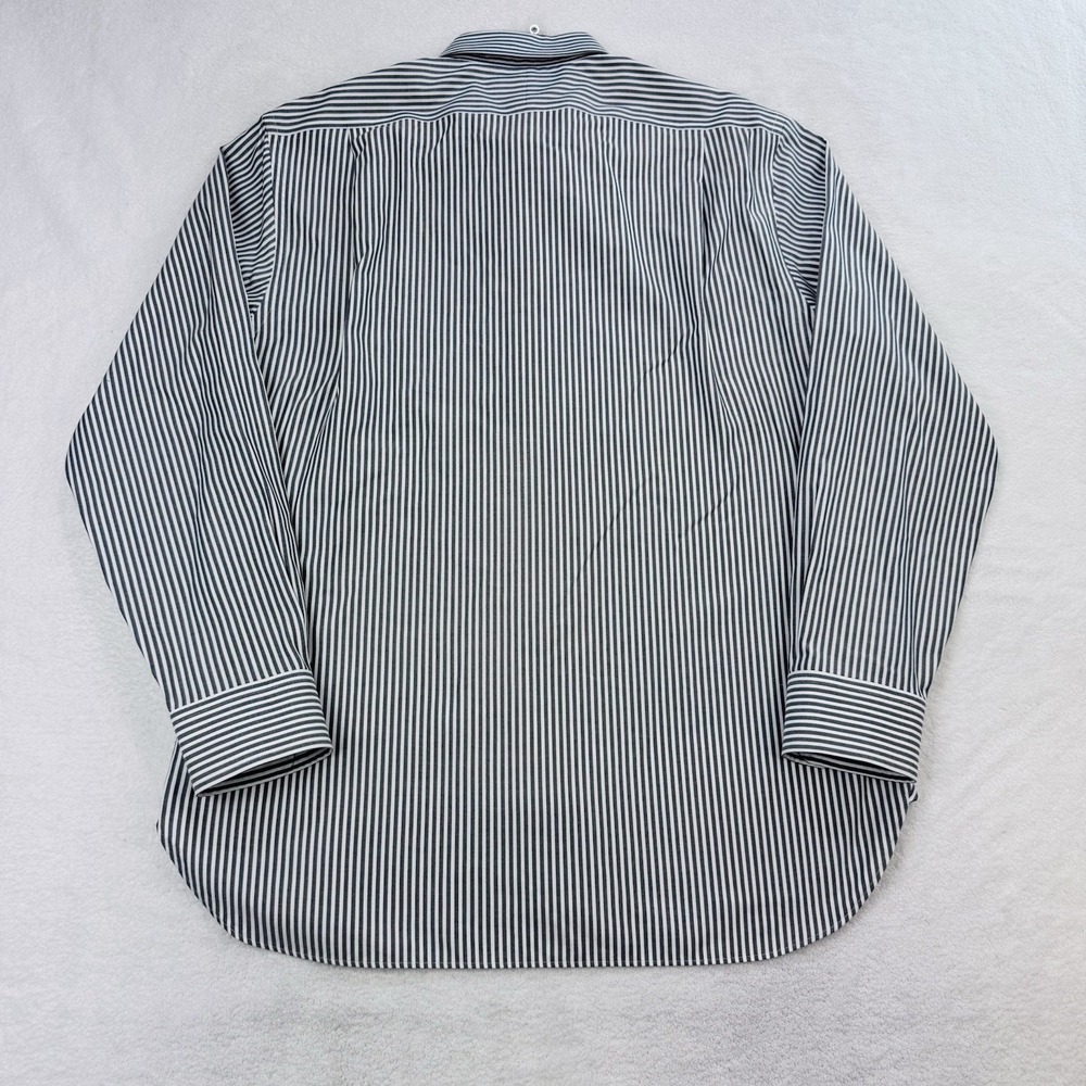 Polo Ralph Lauren Oxford Shirt Men 17 34/35 XL Black Striped Button Front L/S - Picture 5 of 8